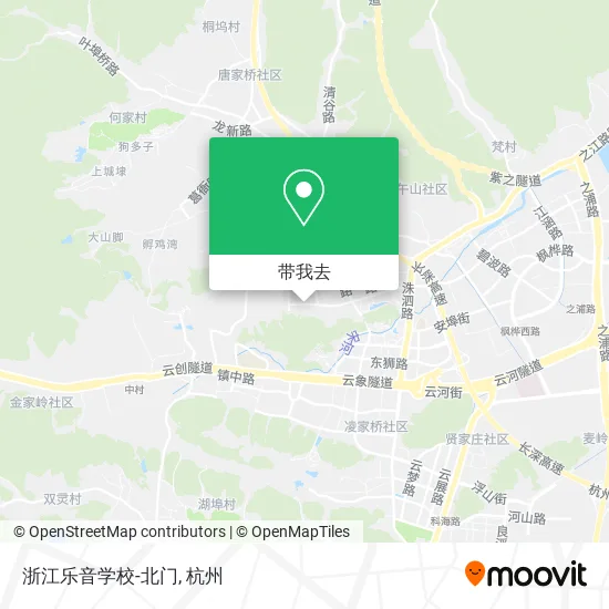 浙江乐音学校-北门地图