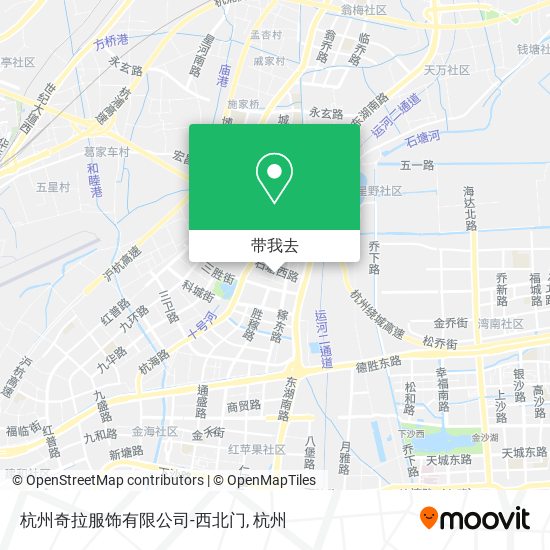 杭州奇拉服饰有限公司-西北门地图