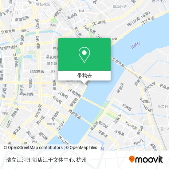 瑞立江河汇酒店江干文体中心地图