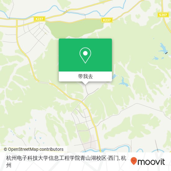 杭州电子科技大学信息工程学院青山湖校区-西门地图