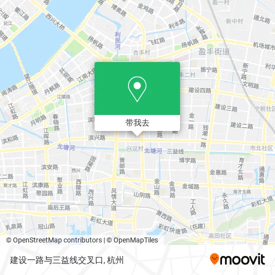 建设一路与三益线交叉口地图