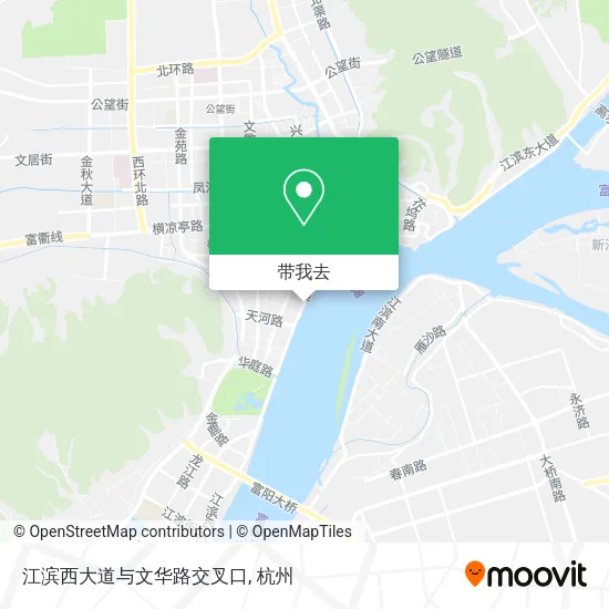 江滨西大道与文华路交叉口地图