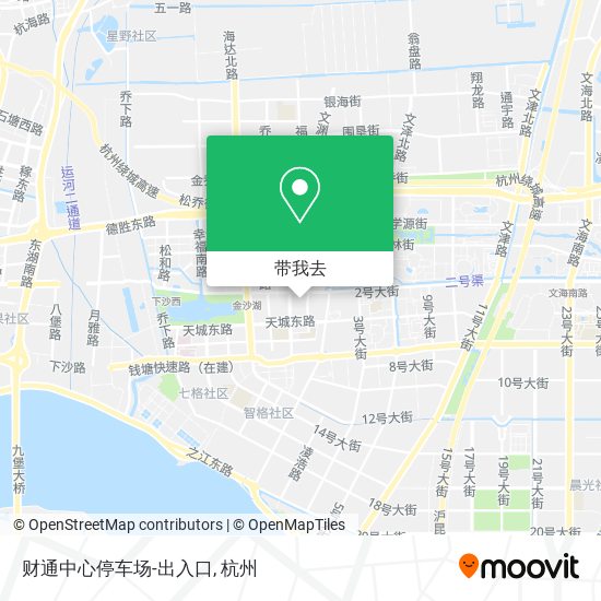 财通中心停车场-出入口地图