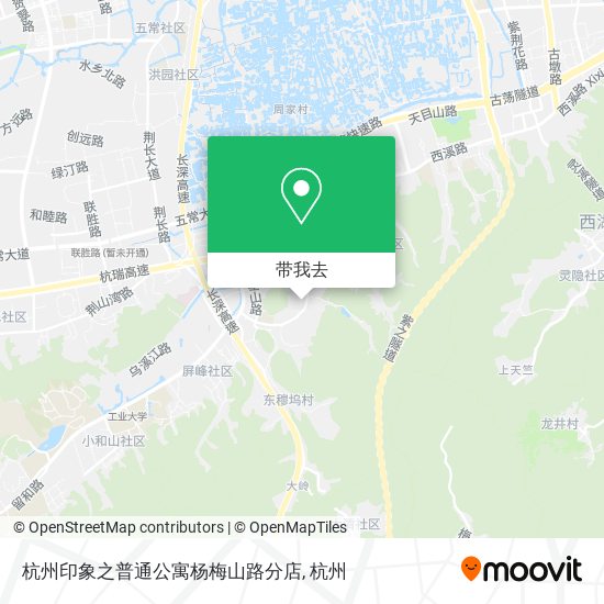 杭州印象之普通公寓杨梅山路分店地图