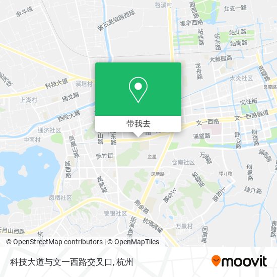 科技大道与文一西路交叉口地图