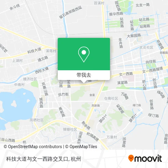 科技大道与文一西路交叉口地图