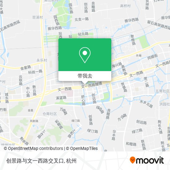 创景路与文一西路交叉口地图