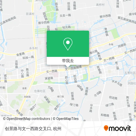创景路与文一西路交叉口地图
