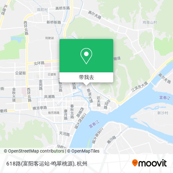 618路(富阳客运站-鸣翠桃源)地图