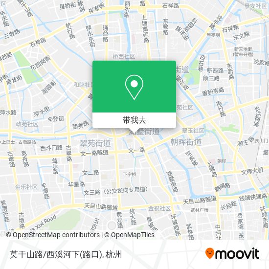 莫干山路/西溪河下(路口)地图