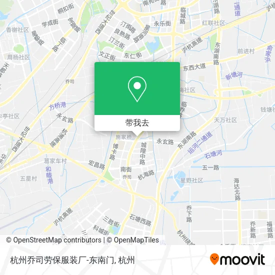杭州乔司劳保服装厂-东南门地图