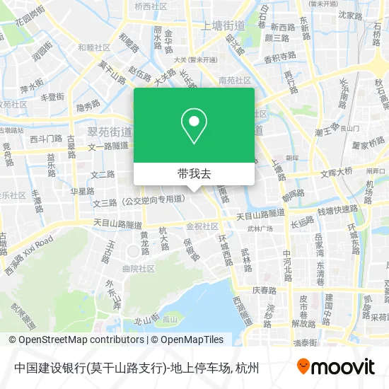 中国建设银行(莫干山路支行)-地上停车场地图