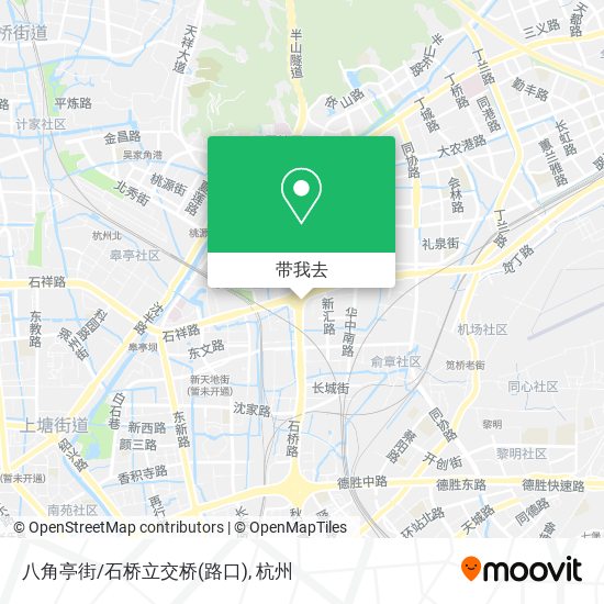 八角亭街/石桥立交桥(路口)地图