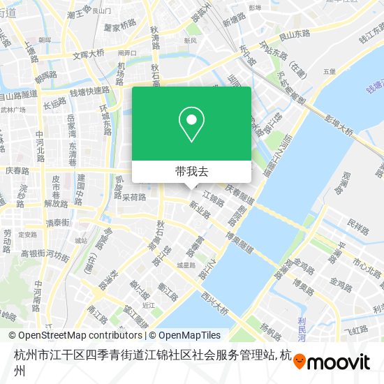 杭州市江干区四季青街道江锦社区社会服务管理站地图