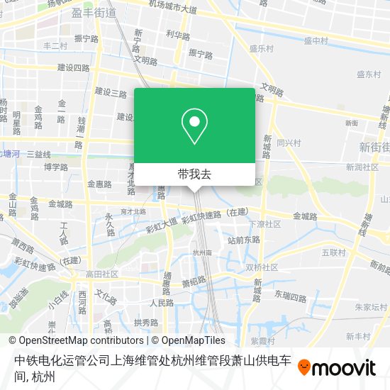 中铁电化运管公司上海维管处杭州维管段萧山供电车间地图