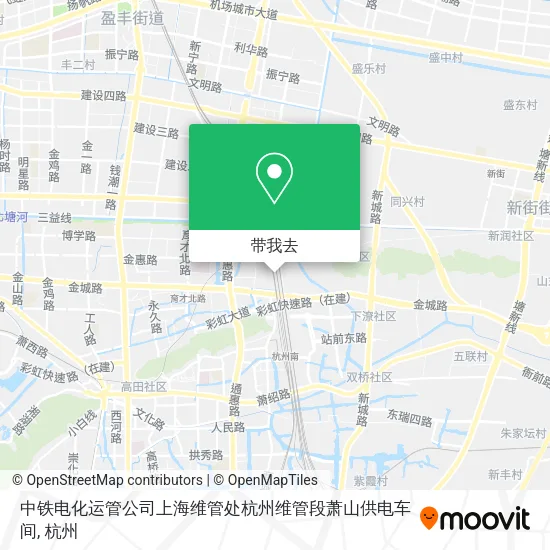 中铁电化运管公司上海维管处杭州维管段萧山供电车间地图
