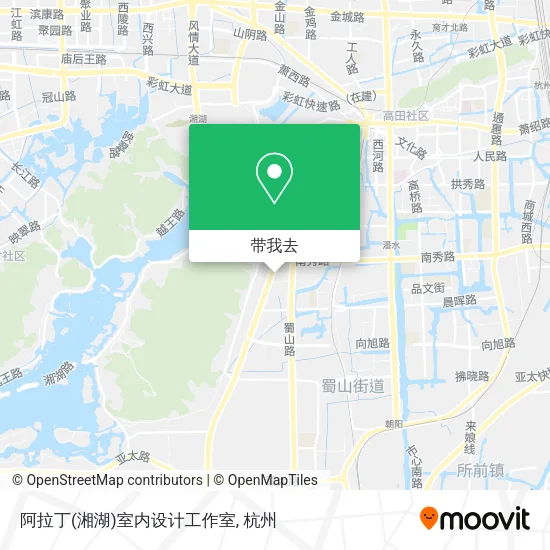 阿拉丁(湘湖)室内设计工作室地图