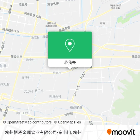 杭州恒程金属管业有限公司-东南门地图