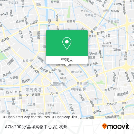 A7区200(水晶城购物中心店)地图