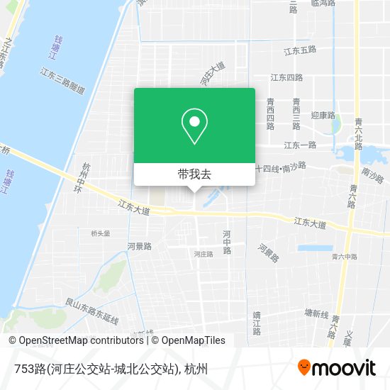 753路(河庄公交站-城北公交站)地图