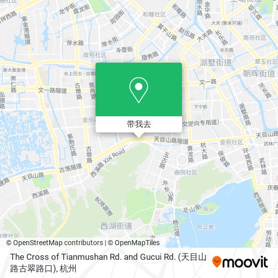 The Cross of Tianmushan Rd. and Gucui Rd. (天目山路古翠路口)地图