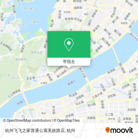 杭州飞飞之家普通公寓美政路店地图