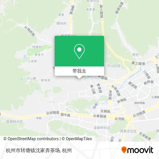 杭州市转塘镇沈家弄茶场地图