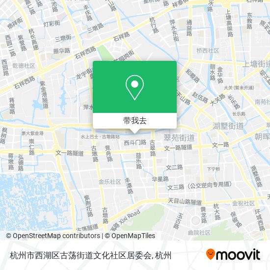 杭州市西湖区古荡街道文化社区居委会地图