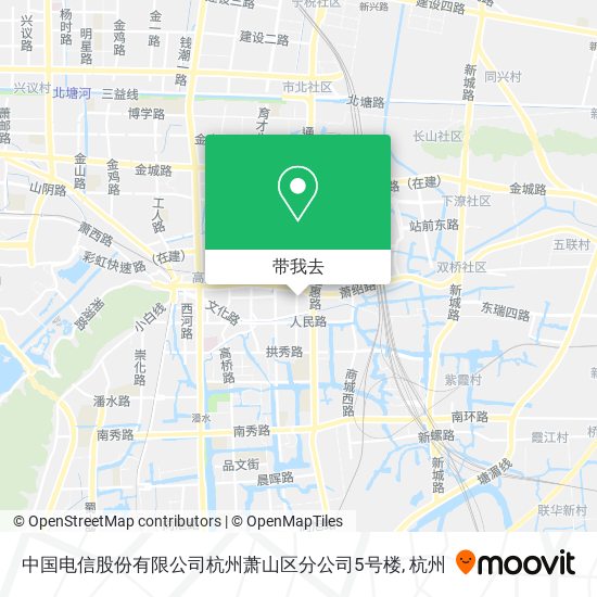 中国电信股份有限公司杭州萧山区分公司5号楼地图