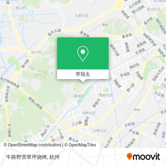牛路野营草坪烧烤地图