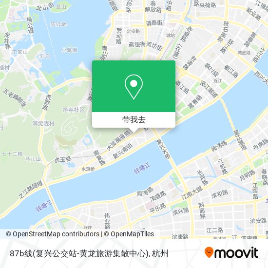 87b线(复兴公交站-黄龙旅游集散中心)地图