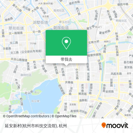 延安新村(杭州市科技交流馆)地图