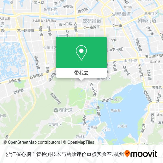 浙江省心脑血管检测技术与药效评价重点实验室地图