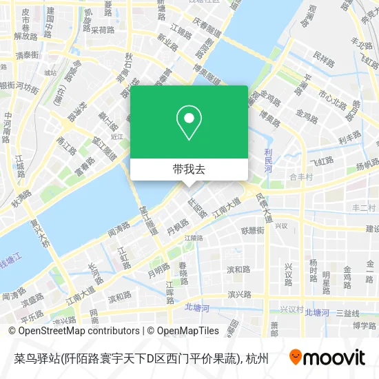菜鸟驿站(阡陌路寰宇天下D区西门平价果蔬)地图