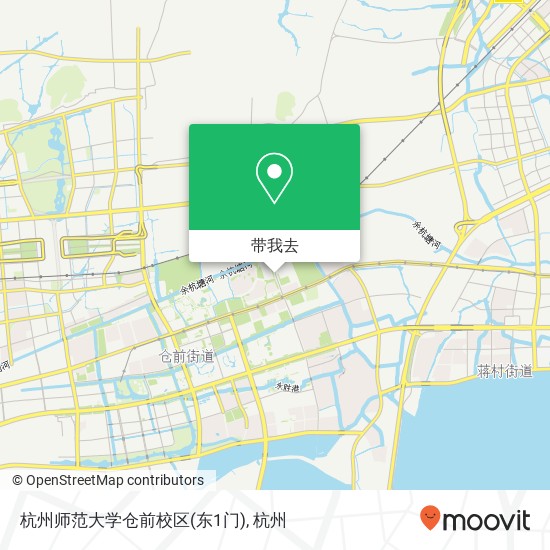 杭州师范大学仓前校区(东1门)地图