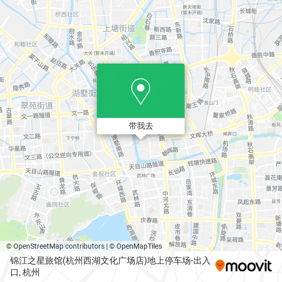 锦江之星旅馆(杭州西湖文化广场店)地上停车场-出入口地图