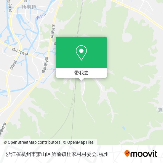 浙江省杭州市萧山区所前镇杜家村村委会地图