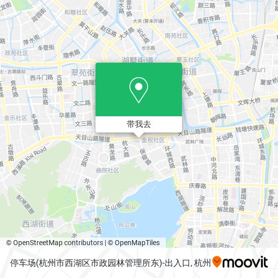 停车场(杭州市西湖区市政园林管理所东)-出入口地图