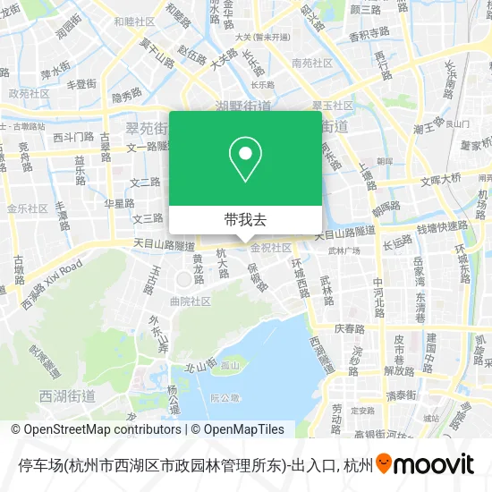 停车场(杭州市西湖区市政园林管理所东)-出入口地图