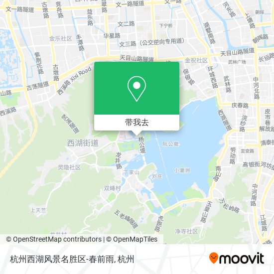 杭州西湖风景名胜区-春前雨地图