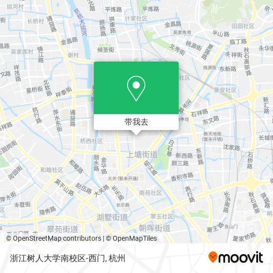 浙江树人大学南校区-西门地图