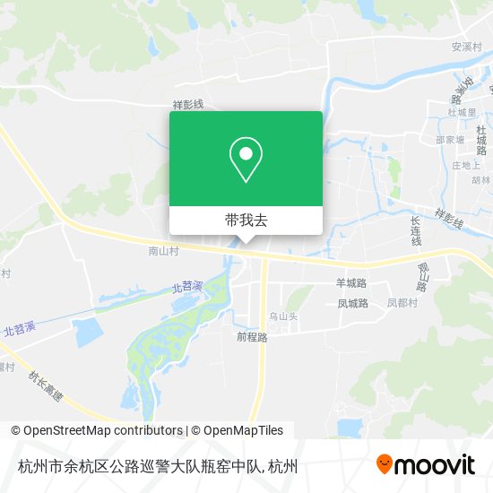 杭州市余杭区公路巡警大队瓶窑中队地图