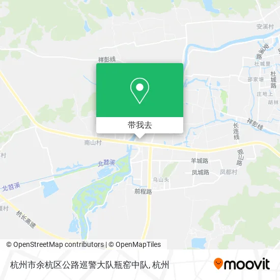 杭州市余杭区公路巡警大队瓶窑中队地图
