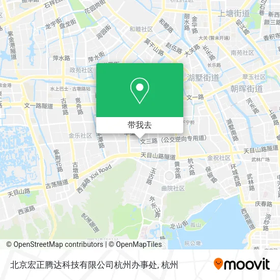 北京宏正腾达科技有限公司杭州办事处地图