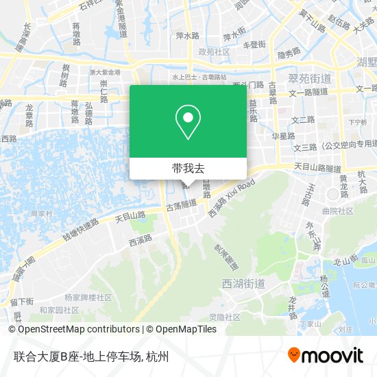 联合大厦B座-地上停车场地图