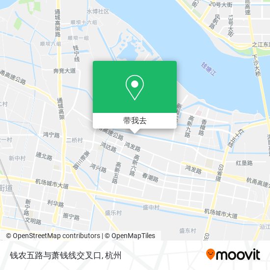 钱农五路与萧钱线交叉口地图