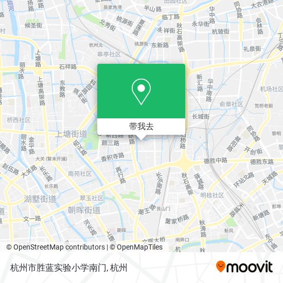 杭州市胜蓝实验小学南门地图