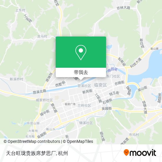 天台旺珑贵族席梦思厂地图