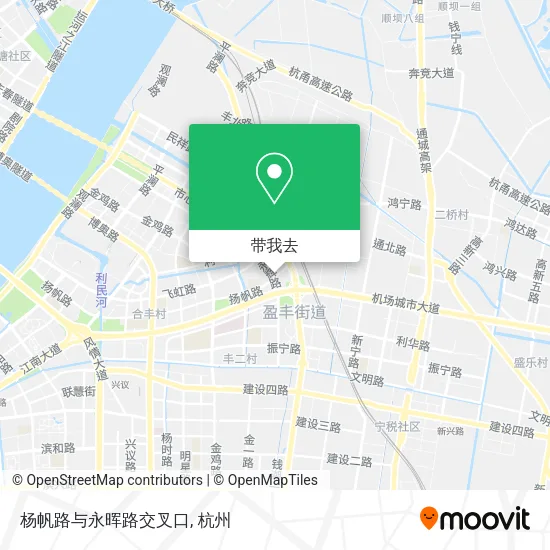 杨帆路与永晖路交叉口地图