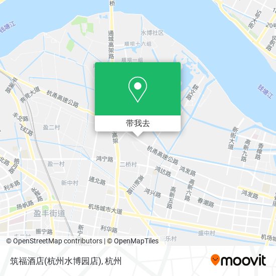 筑福酒店(杭州水博园店)地图